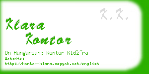 klara kontor business card